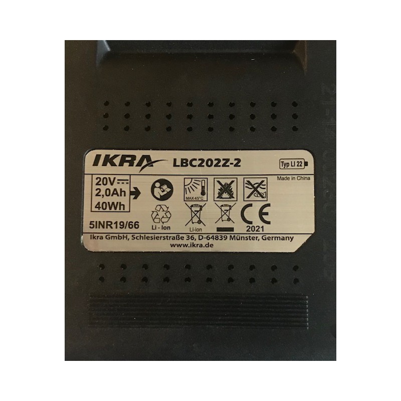 Tronçonneuse à batterie 2 X 20 volts ICC2/2035 Ikra - Ikra Service France